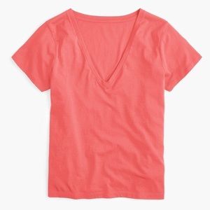 J Crew Vintage Cotton T-Shirt Coral Pink Small